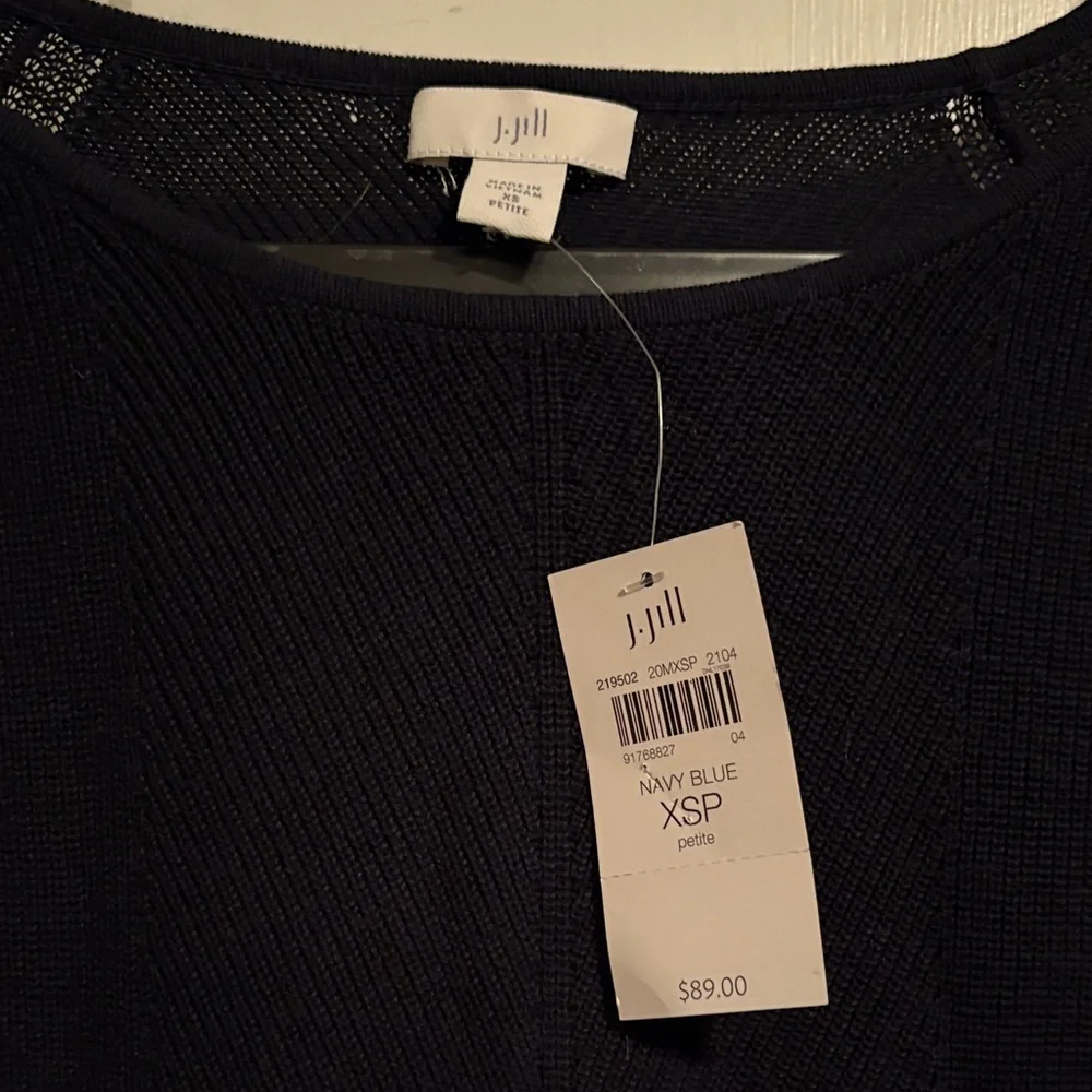 NWT J. Jill Navy Blue Sweater Tunic Top - Picture 2 of 3